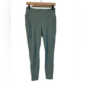 Athleta Women's Delancey Moto Tight Minimalistic Gray/Green‎ sz M